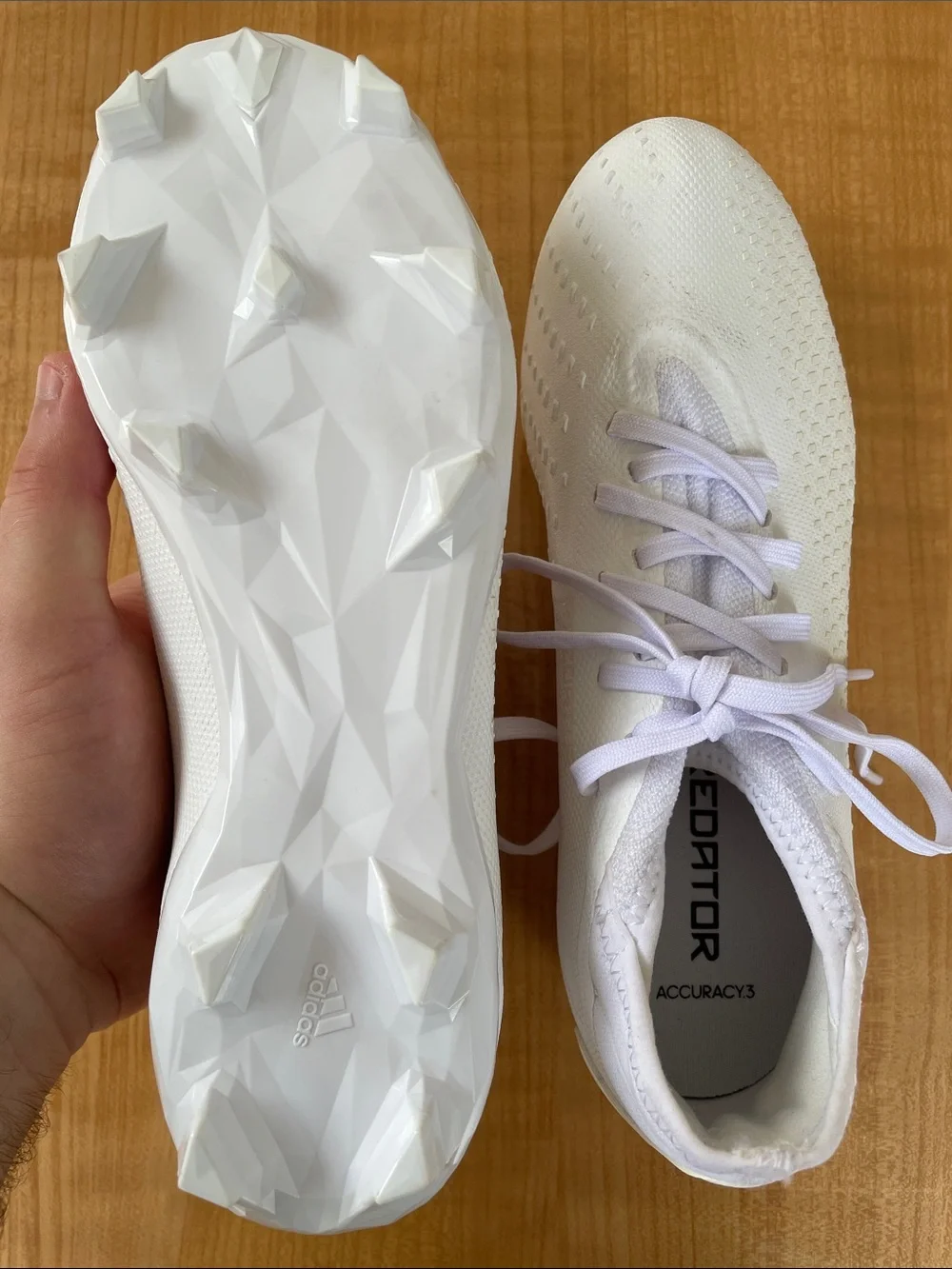 Adidas Predator Accuracy 3 White Lace Up Soccer Cleats Size 7 Mens Outdoor